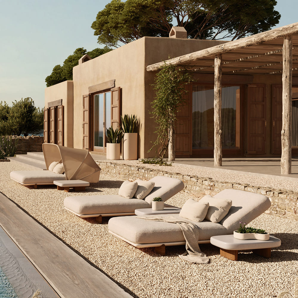 Bains de soleil Milos Vondom signes par Jean Marie Massaud pour sublimer vos espaces exterieurs