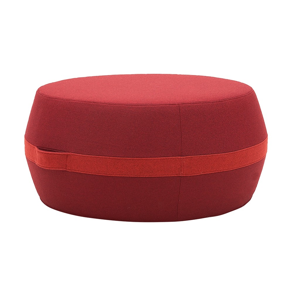 Grand pouf rouge avec poignée Lisbon Softline Dk
