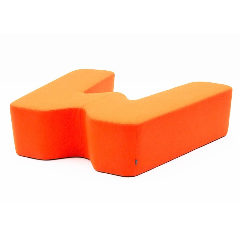 Banquette d'attente orange Segis