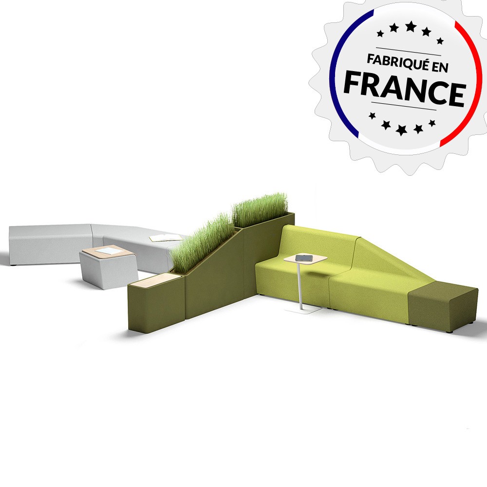 Banquette modulaire pour salle d'attente collection Mendi Sokoa