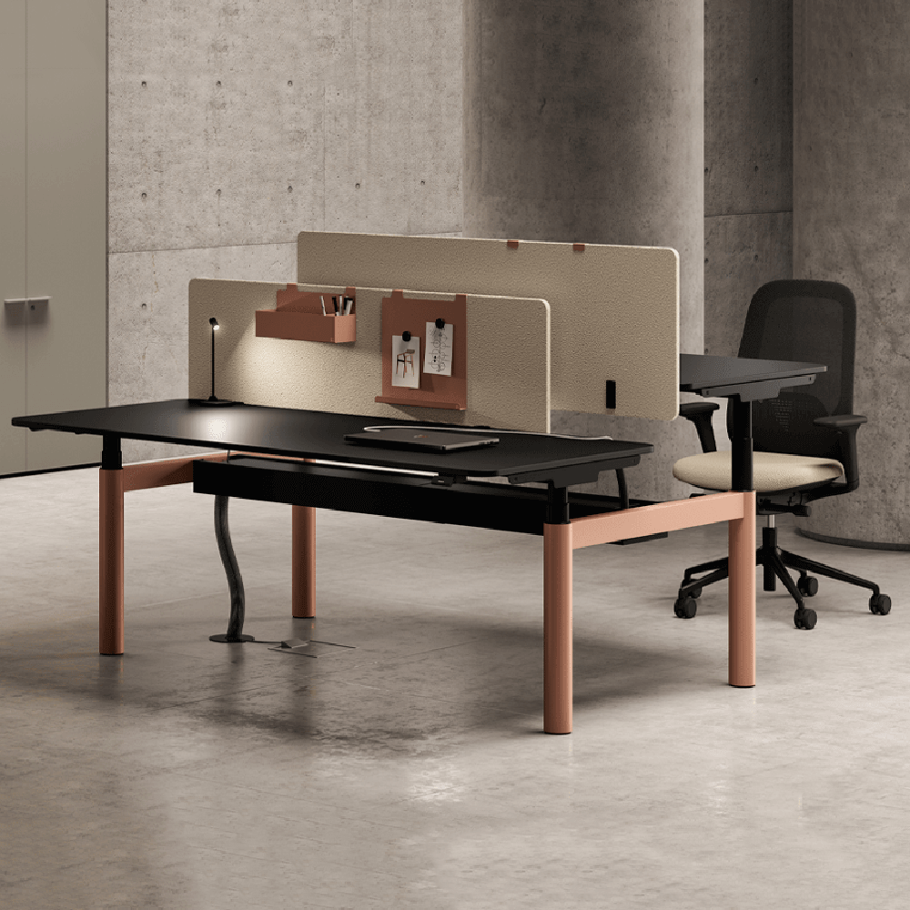Bureau double réglable en hauteur NUVOLA