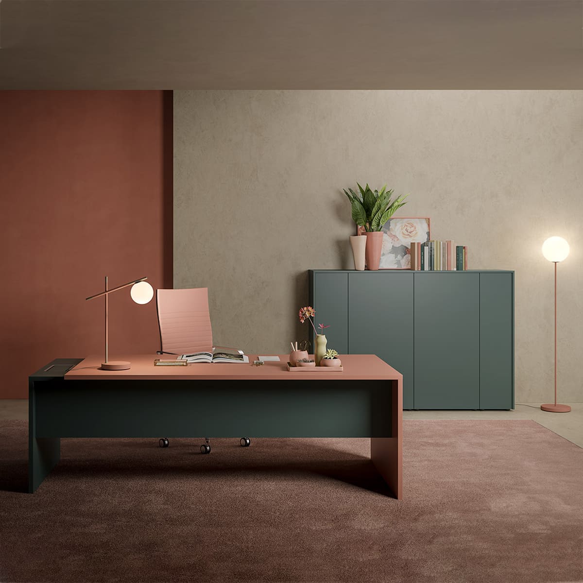 Bureau Entry épurée et élégant