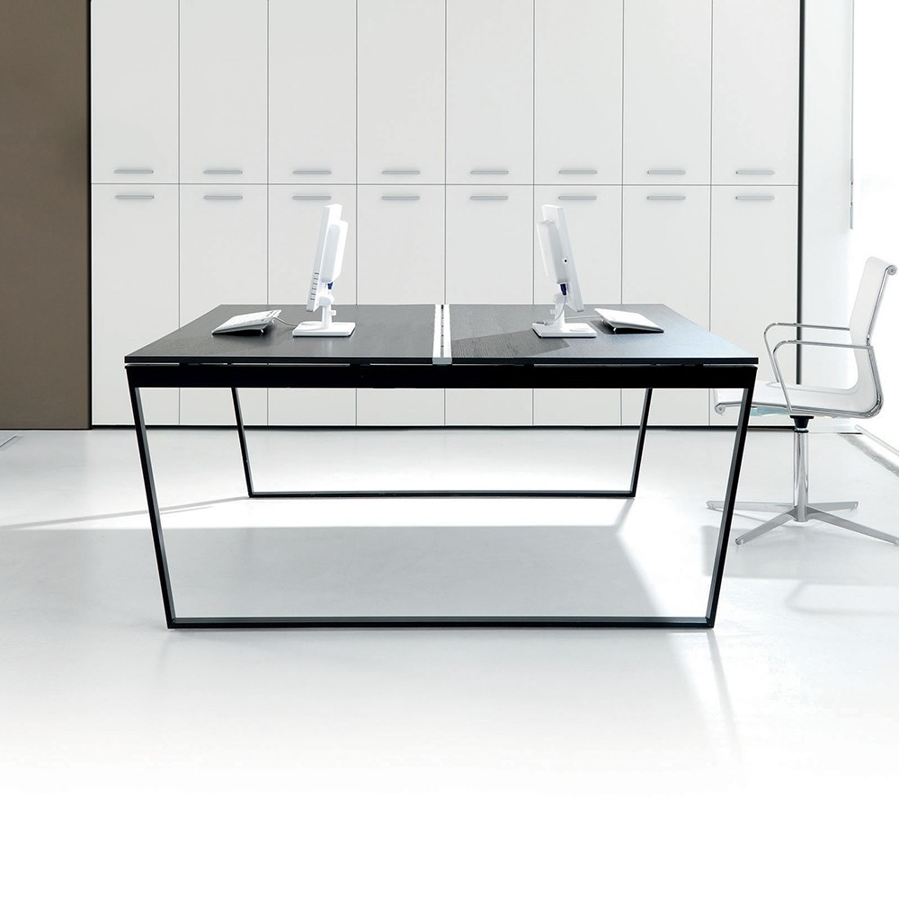 Bureau open space design noir Arko IVM