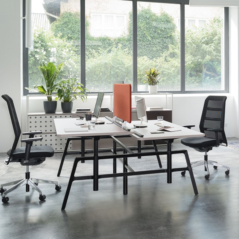 Bureau bench 2 personnes r&eacute;glable en hauteur Wiesner Hager