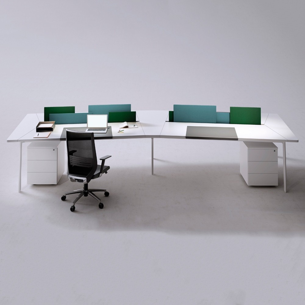 Bureau multipostes design M10 blanc