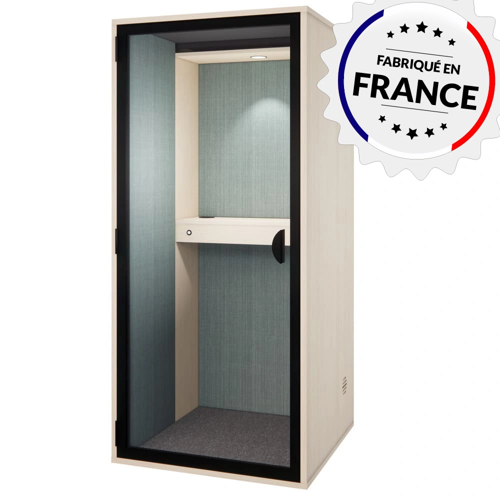 Cabine acoustique 1 place 4990 € HT toute équipée fabriquée en France