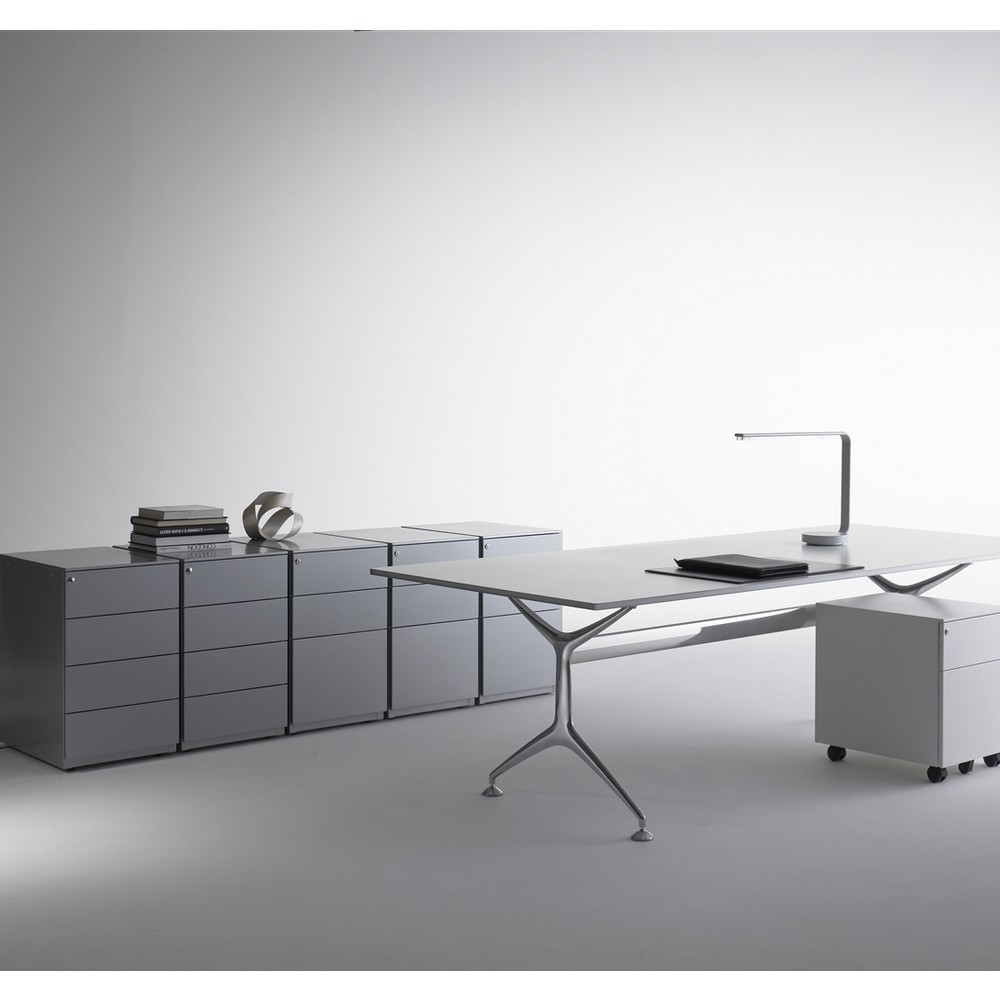 Bureau design équipé de caissons en métal UNIVERSAL Dieffebi