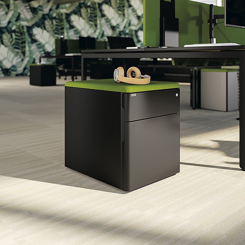 Caisson mobile métal noir Clen