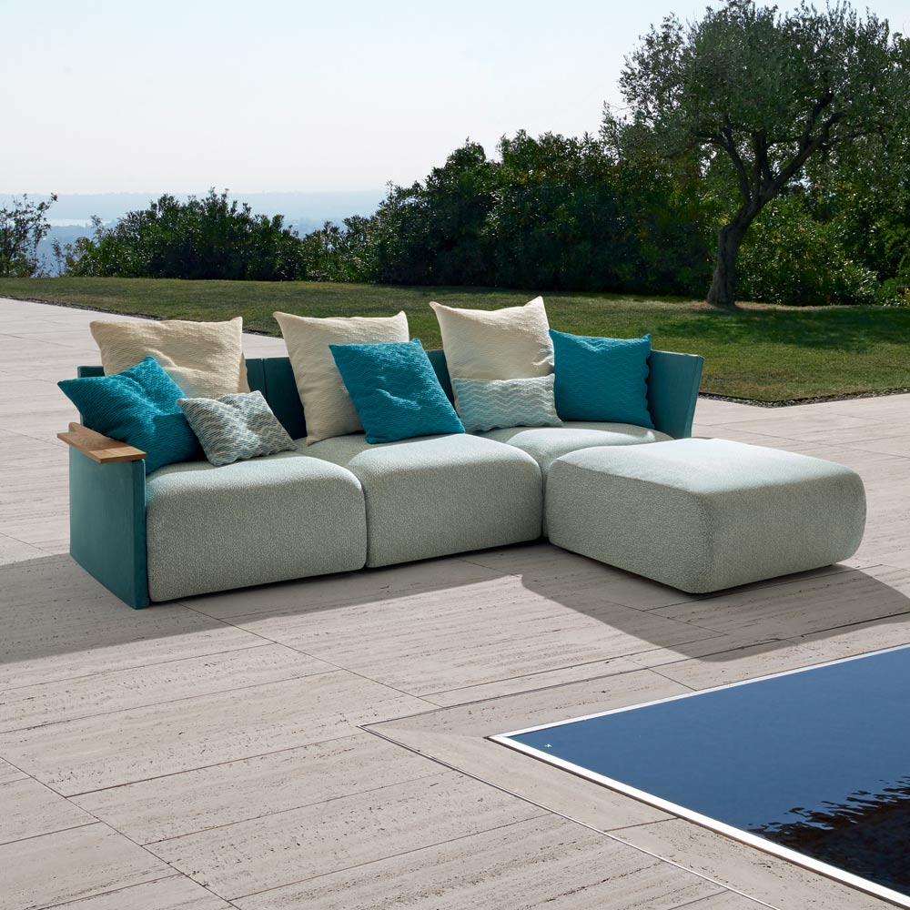 Canapé d'angle en tissu hydrofuge Begin