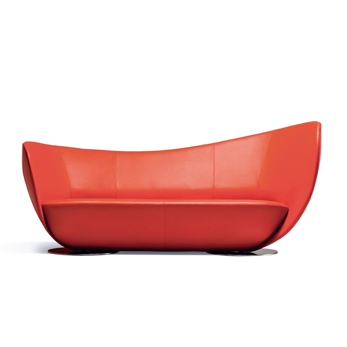 Canapé en cuir rouge Mon coeur Lacividina