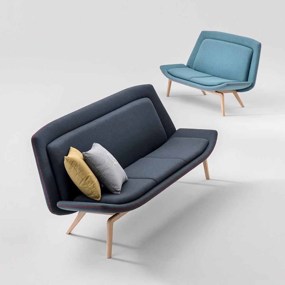 Canapé 2 ou 3 places Milani pour salle d'attente 