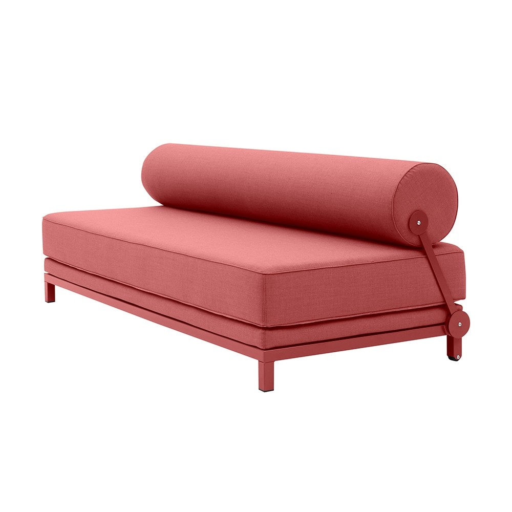 Banquette convertible rouge Sleep Softline Dk