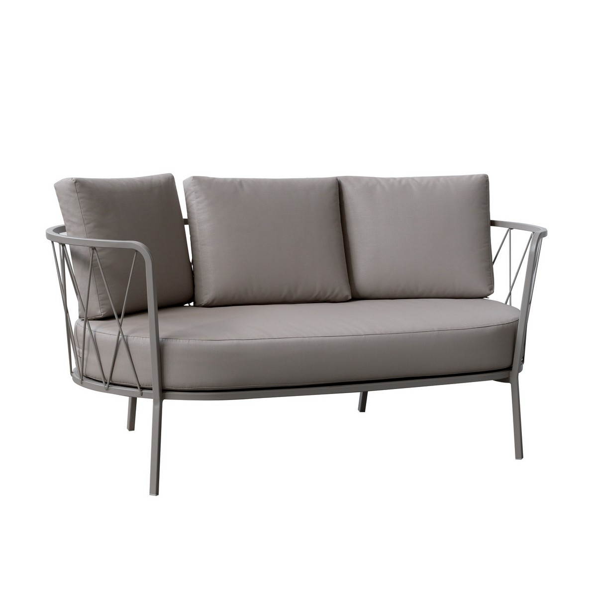 Canapé d'extérieur confortable en métal Vermobil Desirée