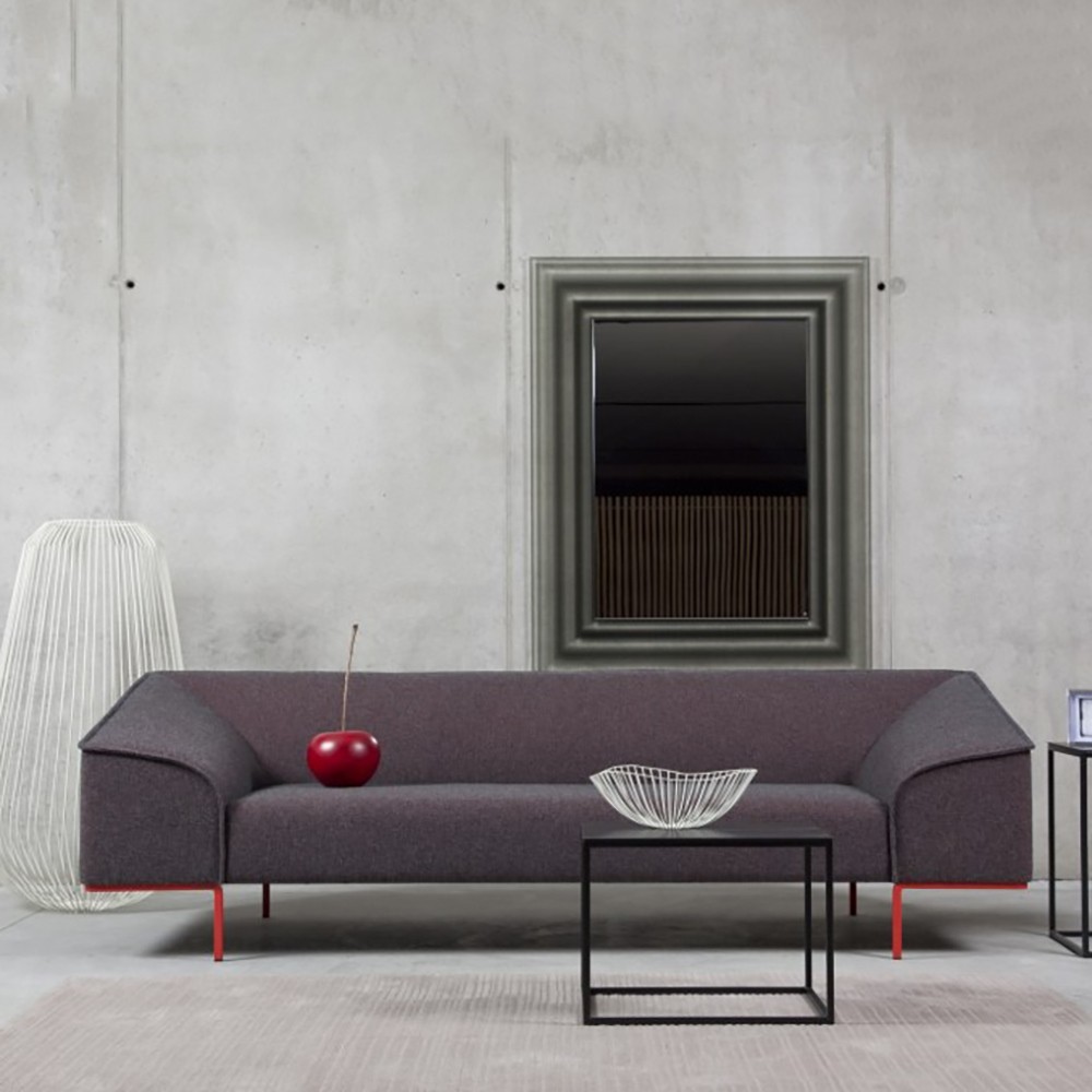 Canapé tissu gris et rouge Seam Prostoria