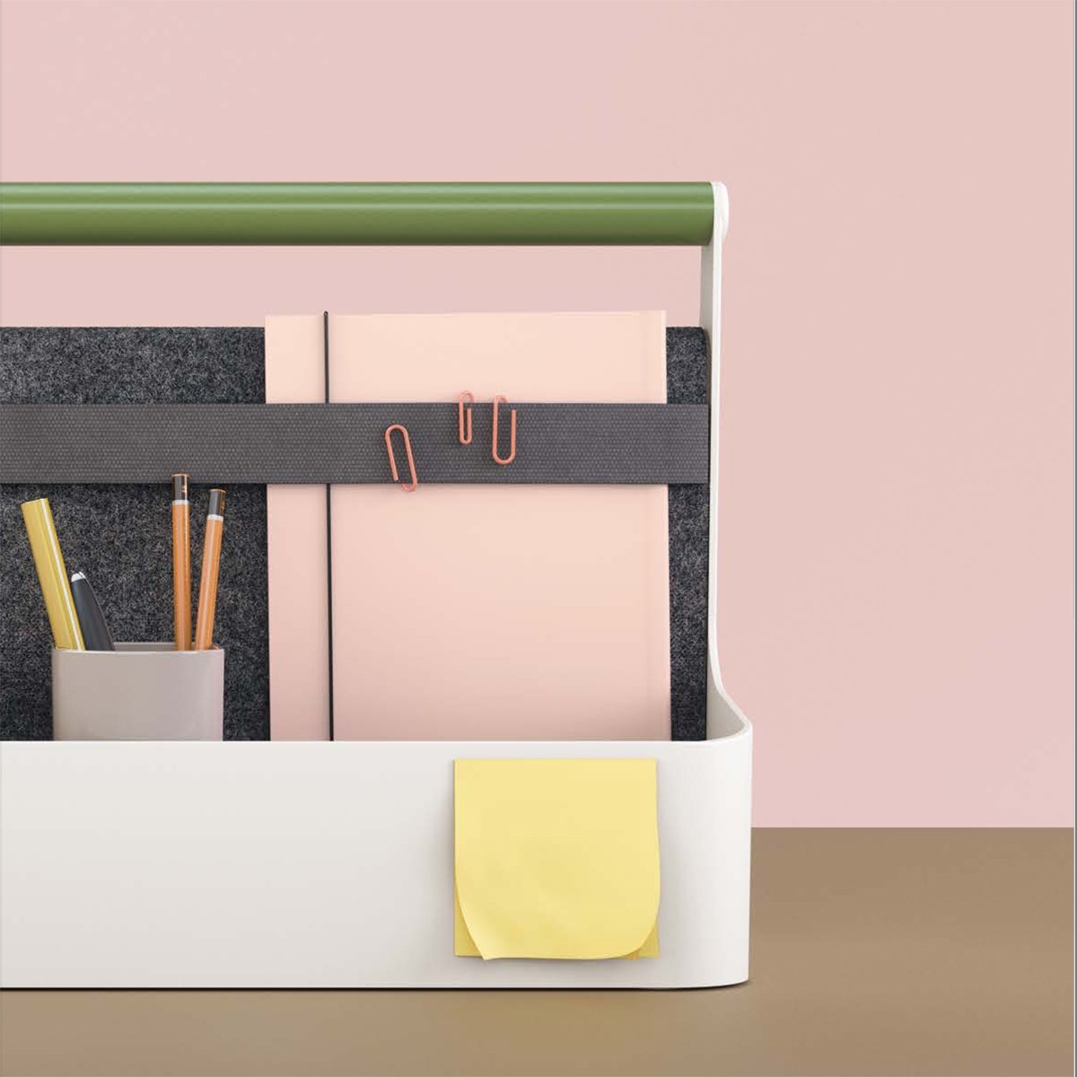 Boîte De Rangement Pour Notes Adhésives Avec Couvercle En Cuir Pour