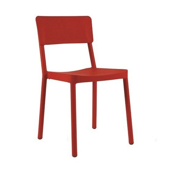 Chaise de restauration rouge Lisboa