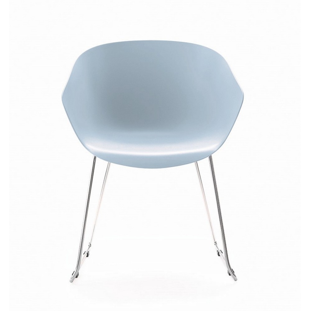 Chaise de collectivité design pieds chromés Stay