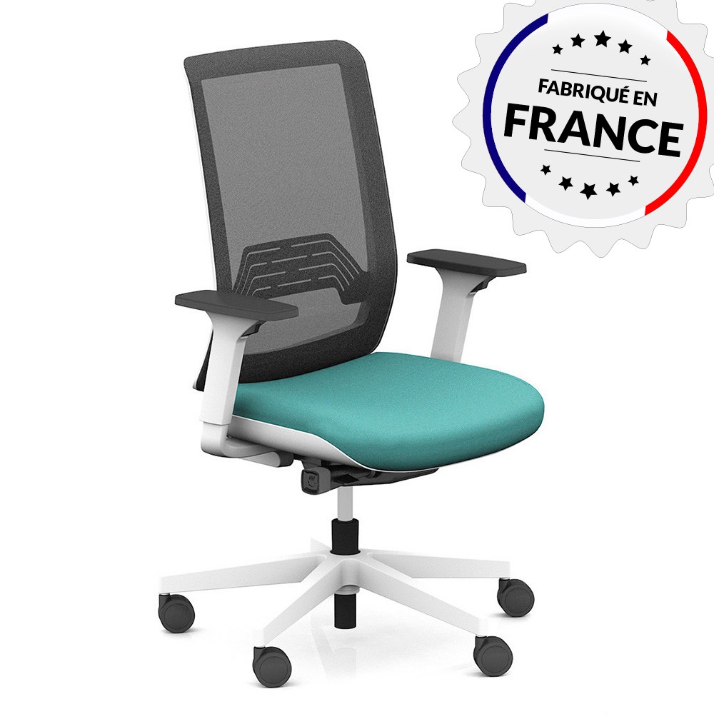Fauteuil de bureau résille Tertio Fabriqué en France Sokoa