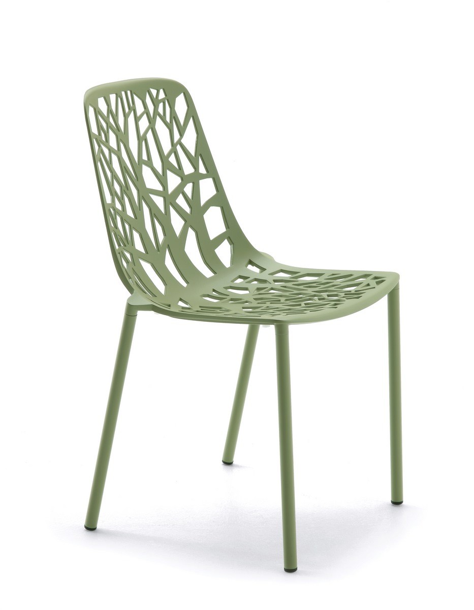 Chaise d'extérieur Forest alumimium vert Fast