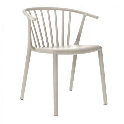 Chaise de restauration design blanche Woody
