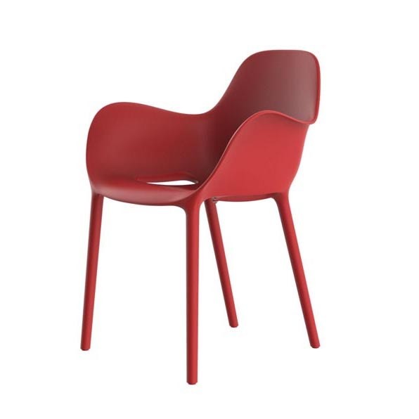 Chaise de restauration collective rouge Sabinas Vondom