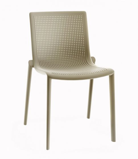 Chaise de collectivité plastique sable BEEKAT