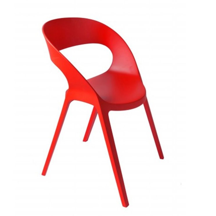 Chaise de collectivité rouge Carla