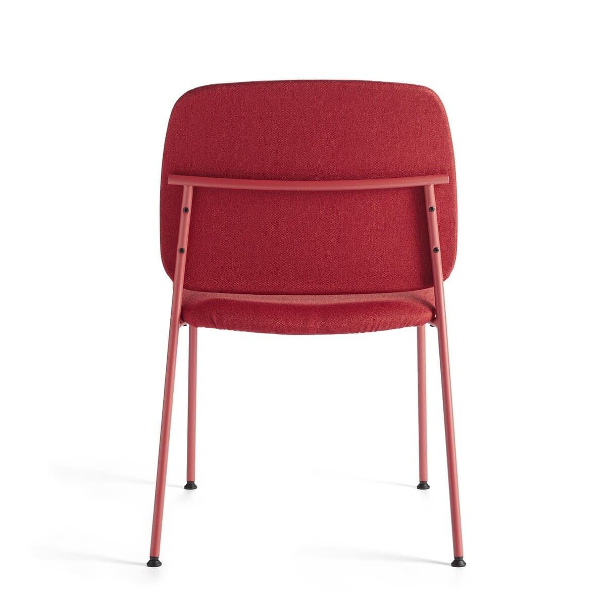 Chaise de réunion AIA tissu rouge.  Disponible dans de nombreux coloris. Idéal pour assortir votre mobilier à votre logo par exemple