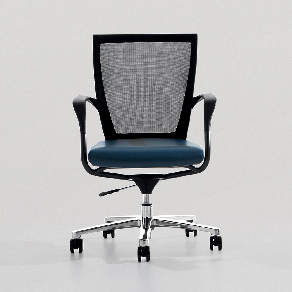 Fauteuil de réunion réglable en hauteur avec roulettes et accoudoirs. Mobilier de bureau haut de gamme X Chair