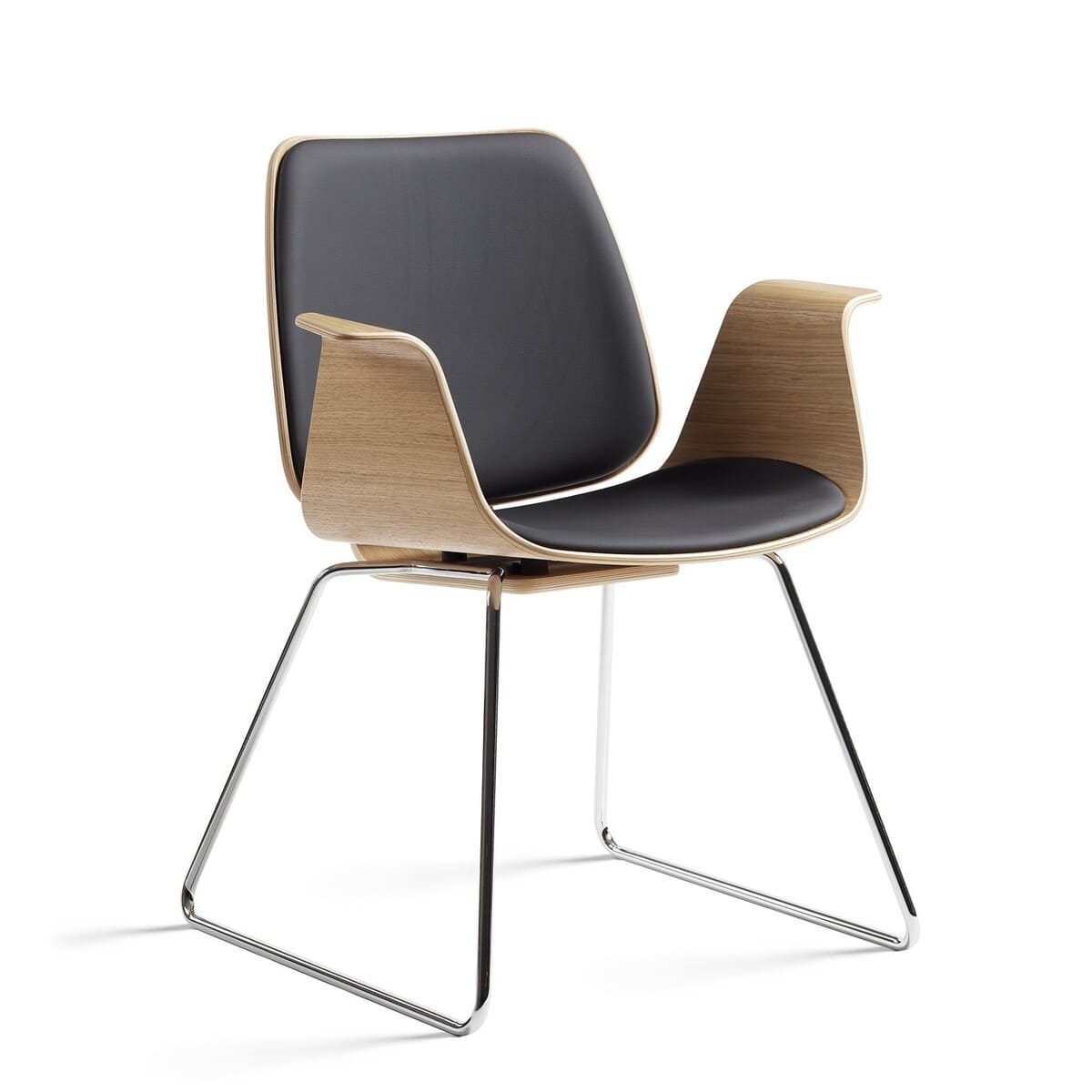 Chaise de réunion KLASIK en bois Akaba