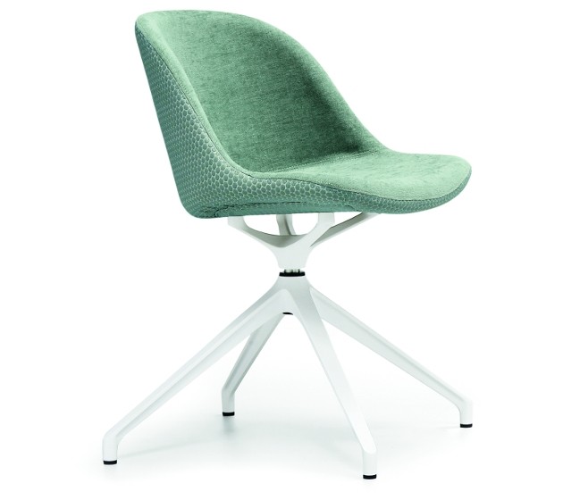 Chaise de réunion Sonny tissu Bubble Vert Midj