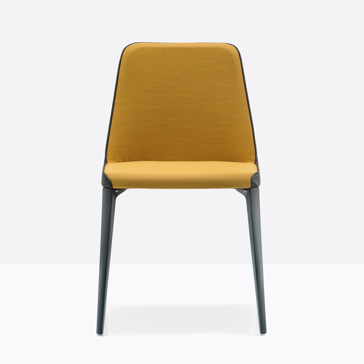 Chaise de réunion design tissu jaune LAJA Pedrali