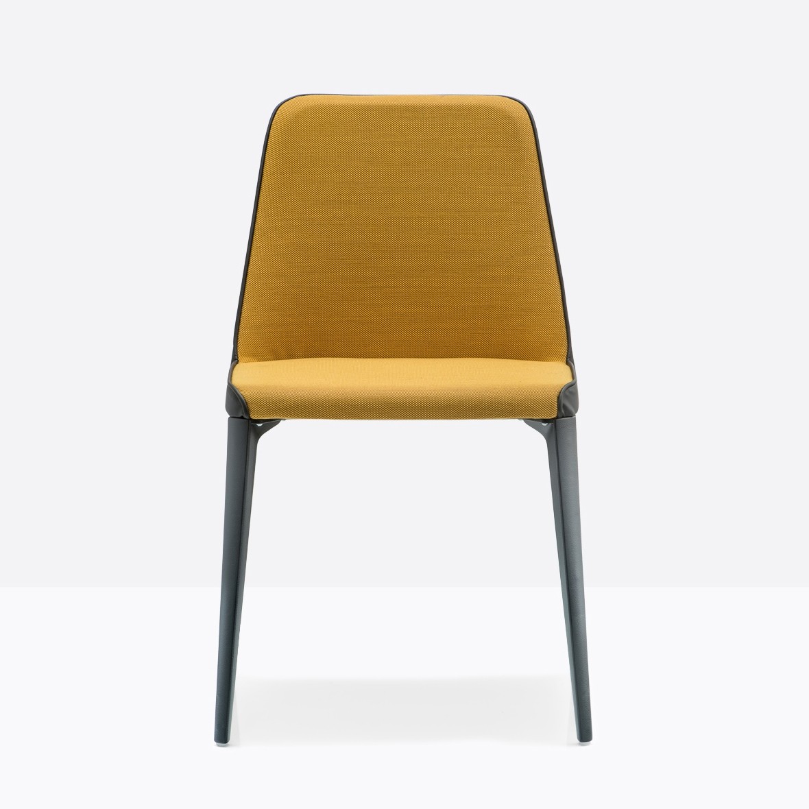 Chaise de réunion design tissu jaune LAJA Pedrali
