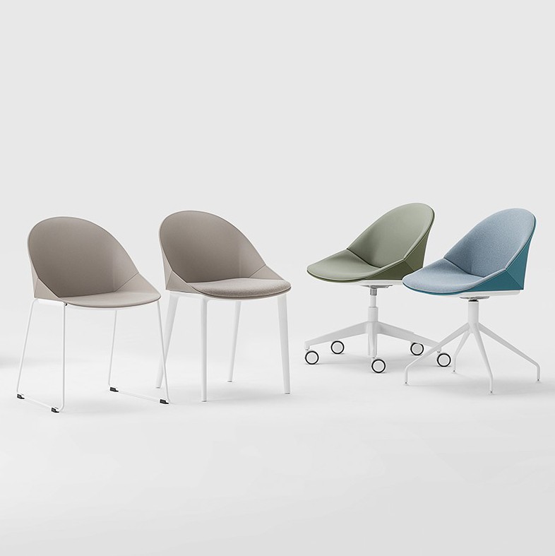 Chaises de réunion KROSS assise en polypropylène ou rembourrée