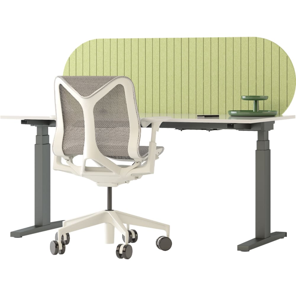 Séparateur acoustique de bureau Full Moon en feutre PET pour open space