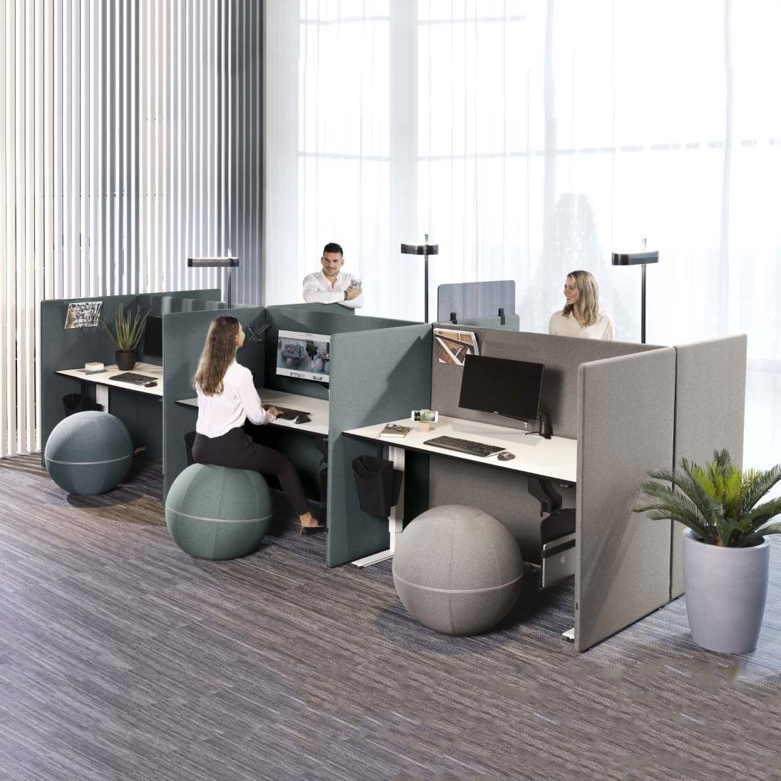 Cloisons acoustiques pour bureaux open space Gotessons