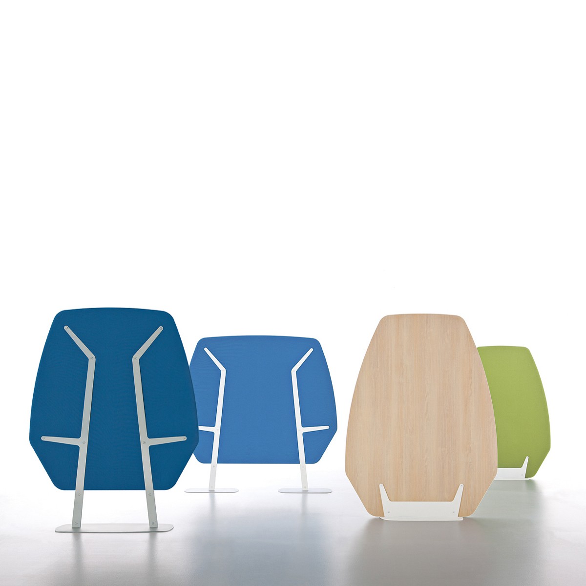 Cloisons mobiles de bureau Tamaris fabriquées en France. Tissu acoustique bleu, différents coloris 