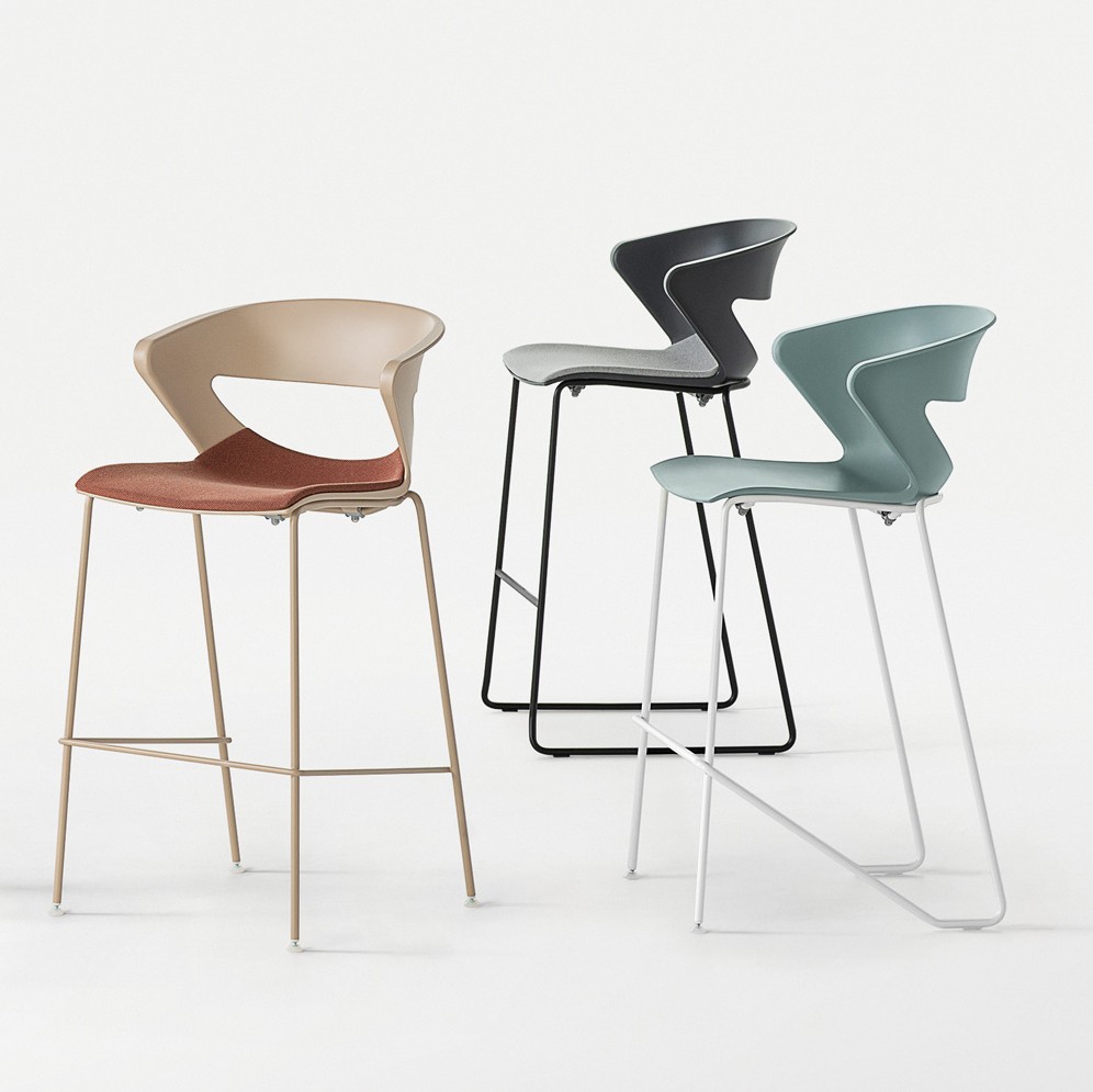 Tabouret de bar design bleu turquoise KICCA Kastel