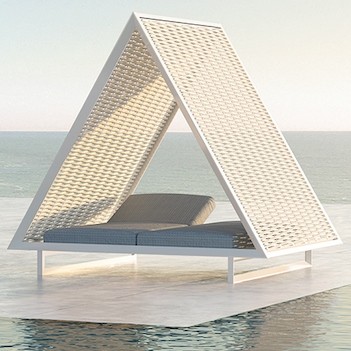Daybed tipi pour aménagement extérieur moderne Vondom