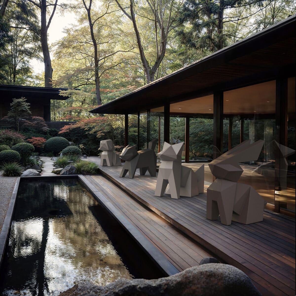 Objets decoratifs Origami de Vondom inspires de l art japonais du pliage de papier