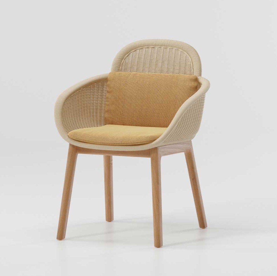 Fauteuil de restauration vintage tressé Vimini Kettal