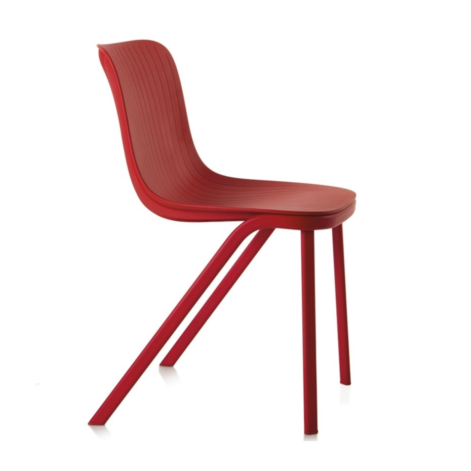 Chaise de réunion design rouge Dragon Fly Segis