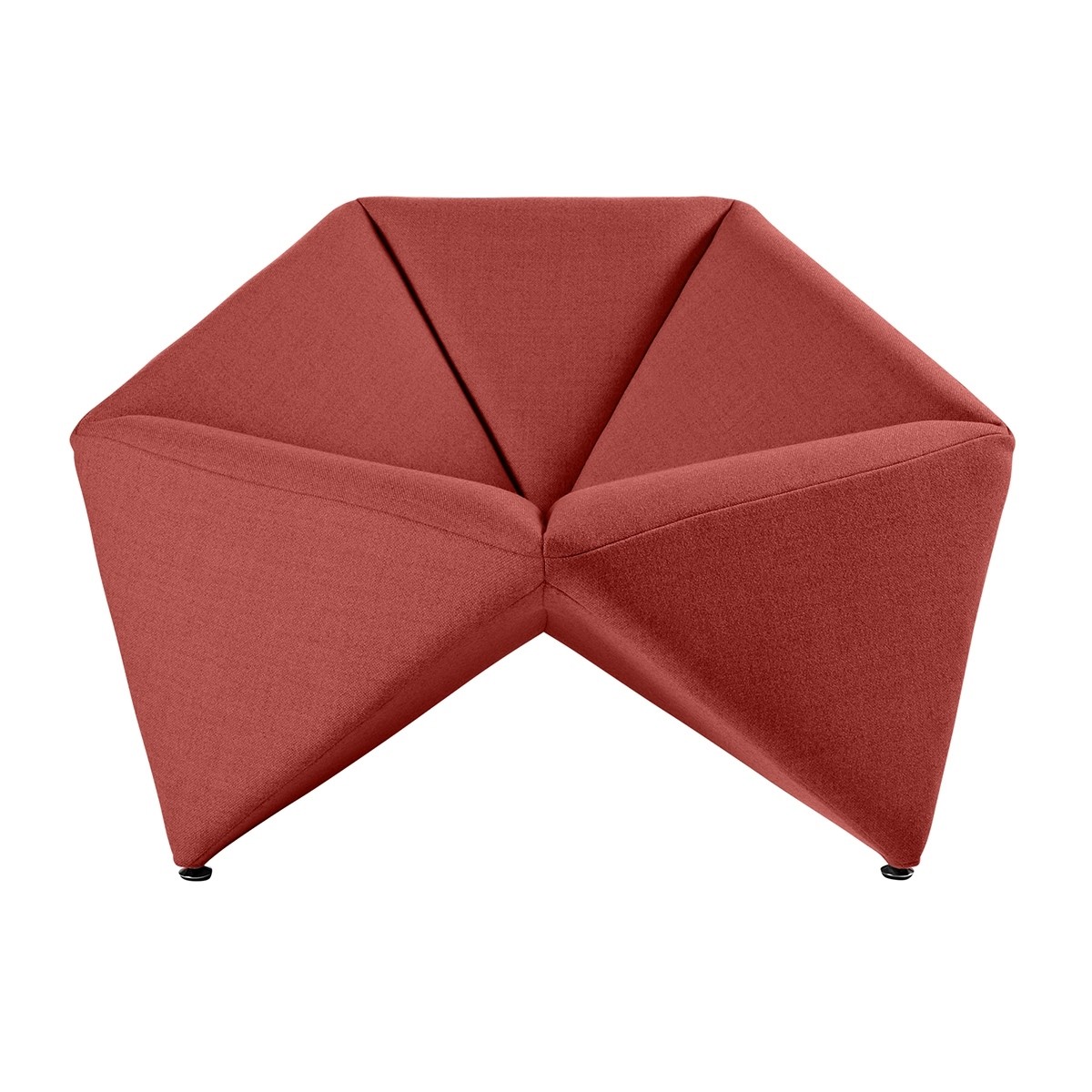 Fauteuil lounge graphique tissu rouge FOLD SOFTLINE