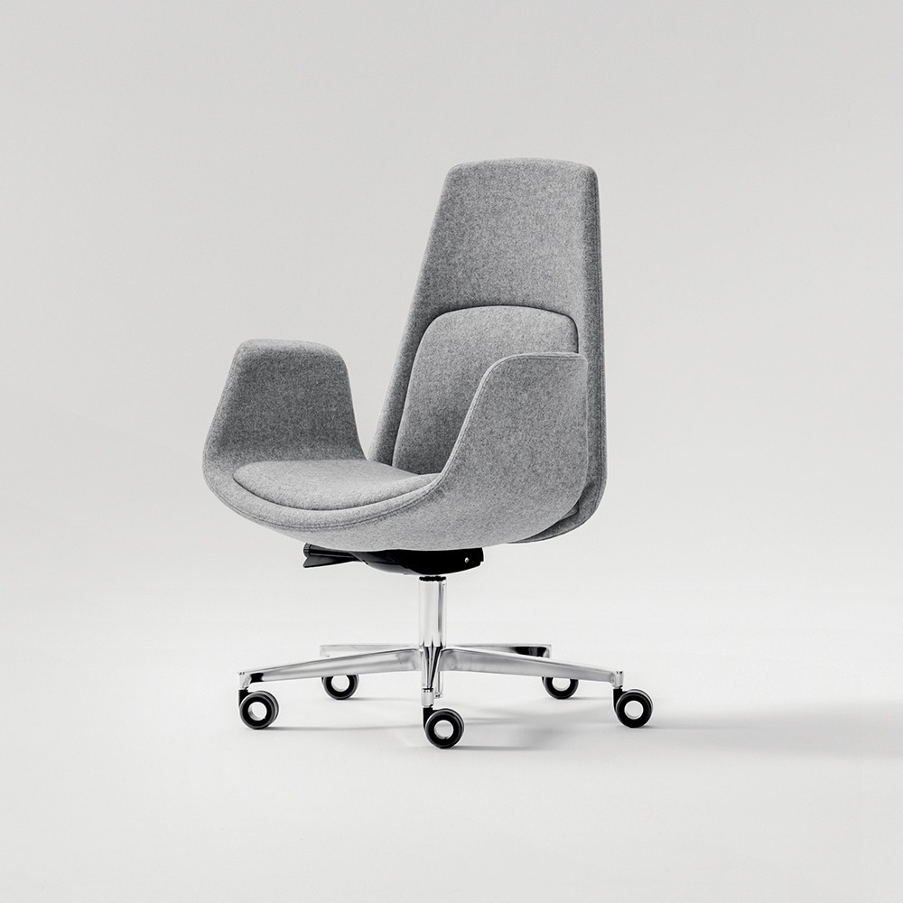 Fauteuil de direction design gris Nordic