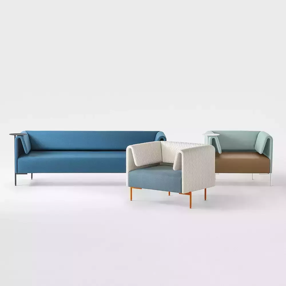 Fauteuils et canapé KLINT pour aménagement salon d'attente et hall d'accueil moderne