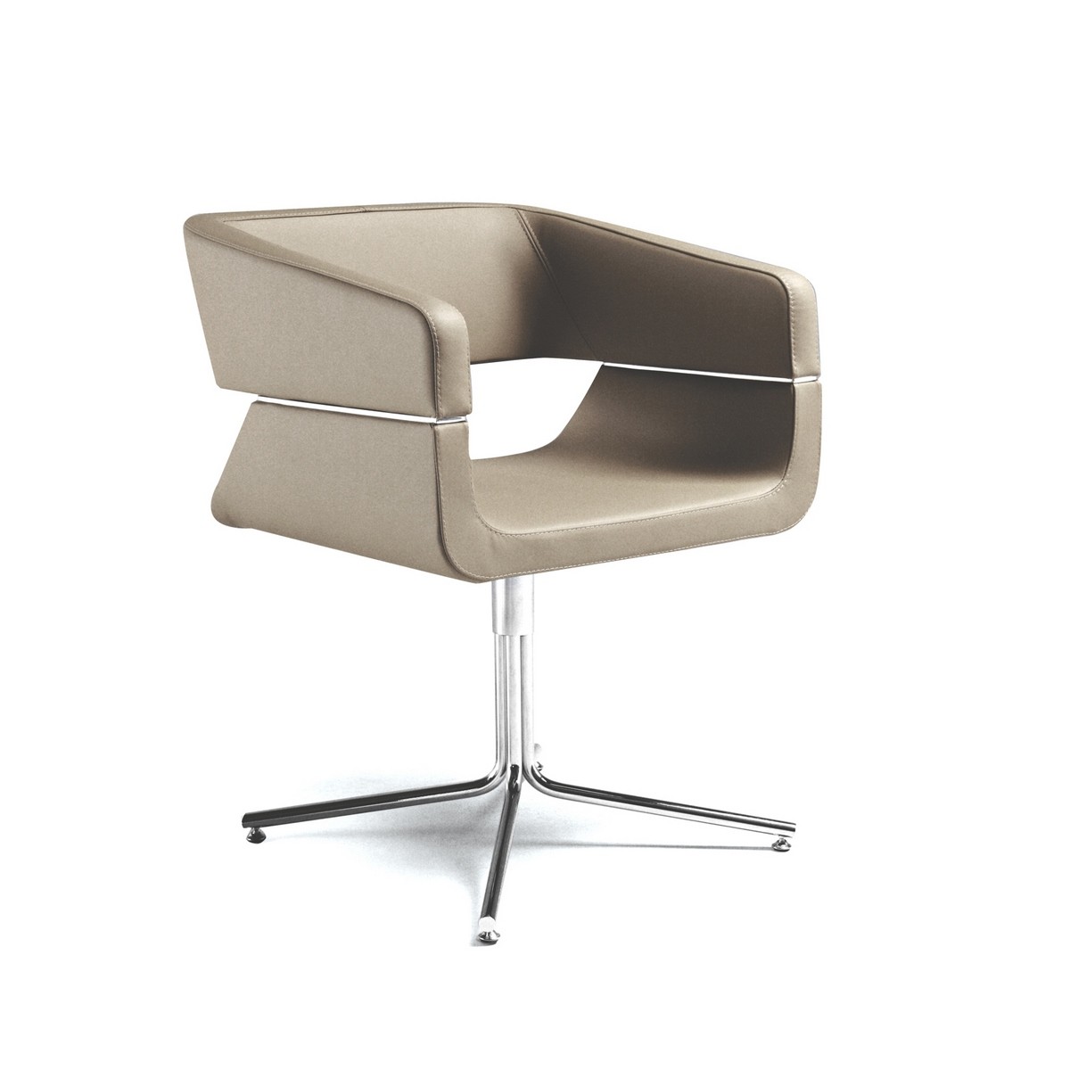 Fauteuil visiteur beige Matrix La Cividina