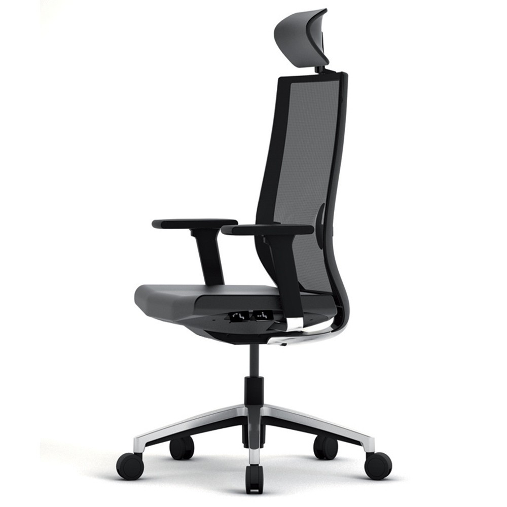 fauteuil de bureau de direction Eben avec tétière et dossier résille