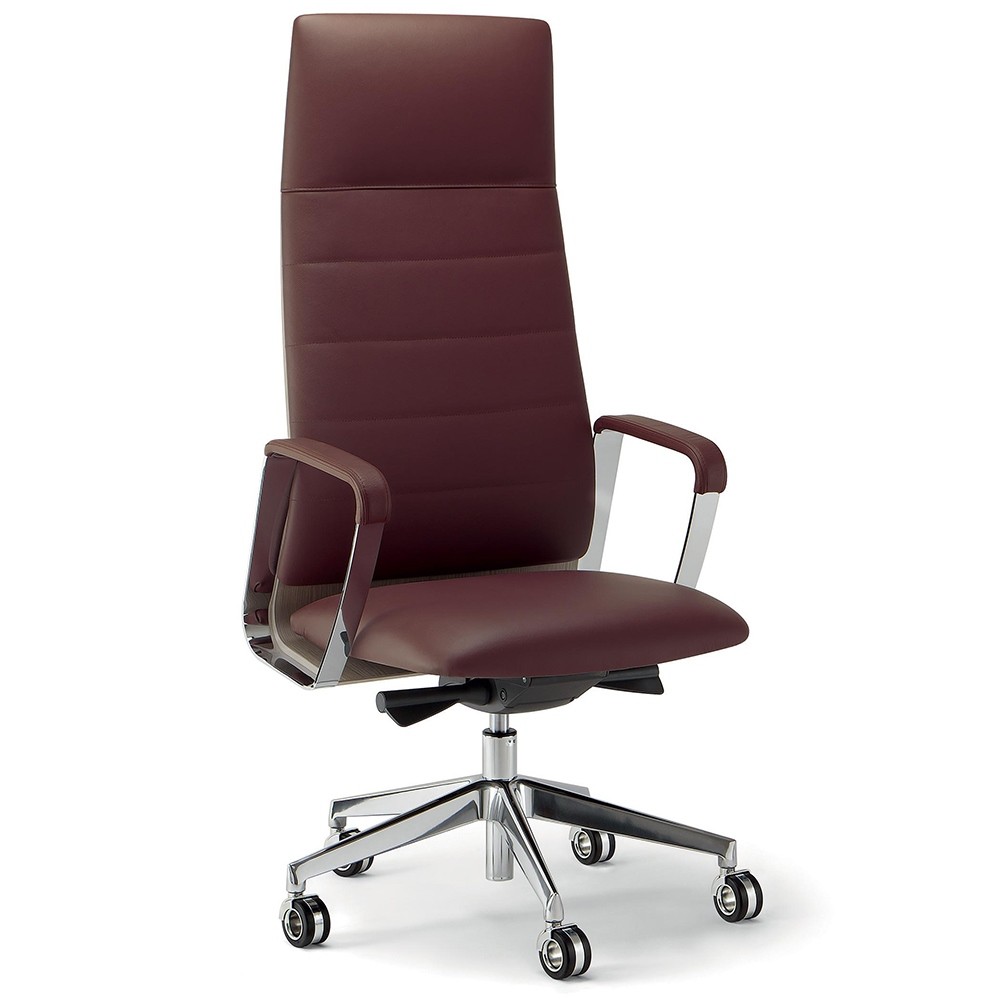 Fauteuil de bureau direction cuir avec têtière Directa
