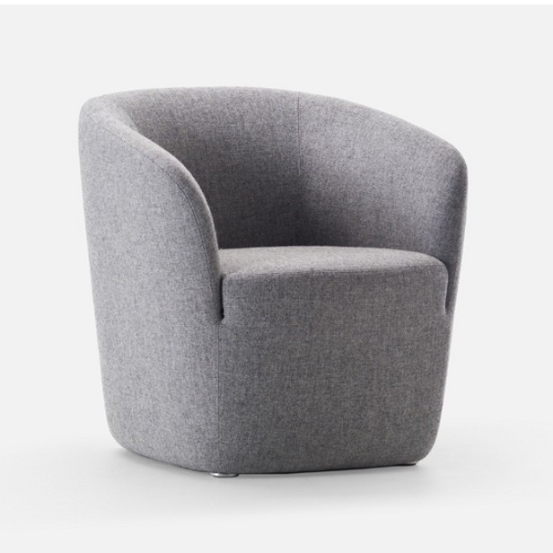 Fauteuil design tissu gris DEP LACIVIDINA