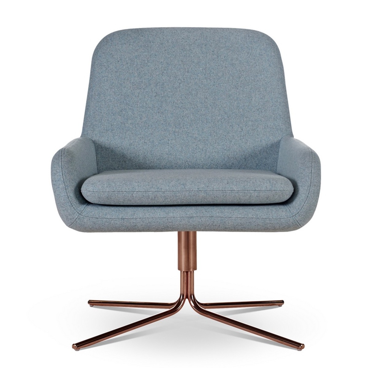 Fauteuil visiteur pivotant pieds cuivre COCO SOFTLINE Dk